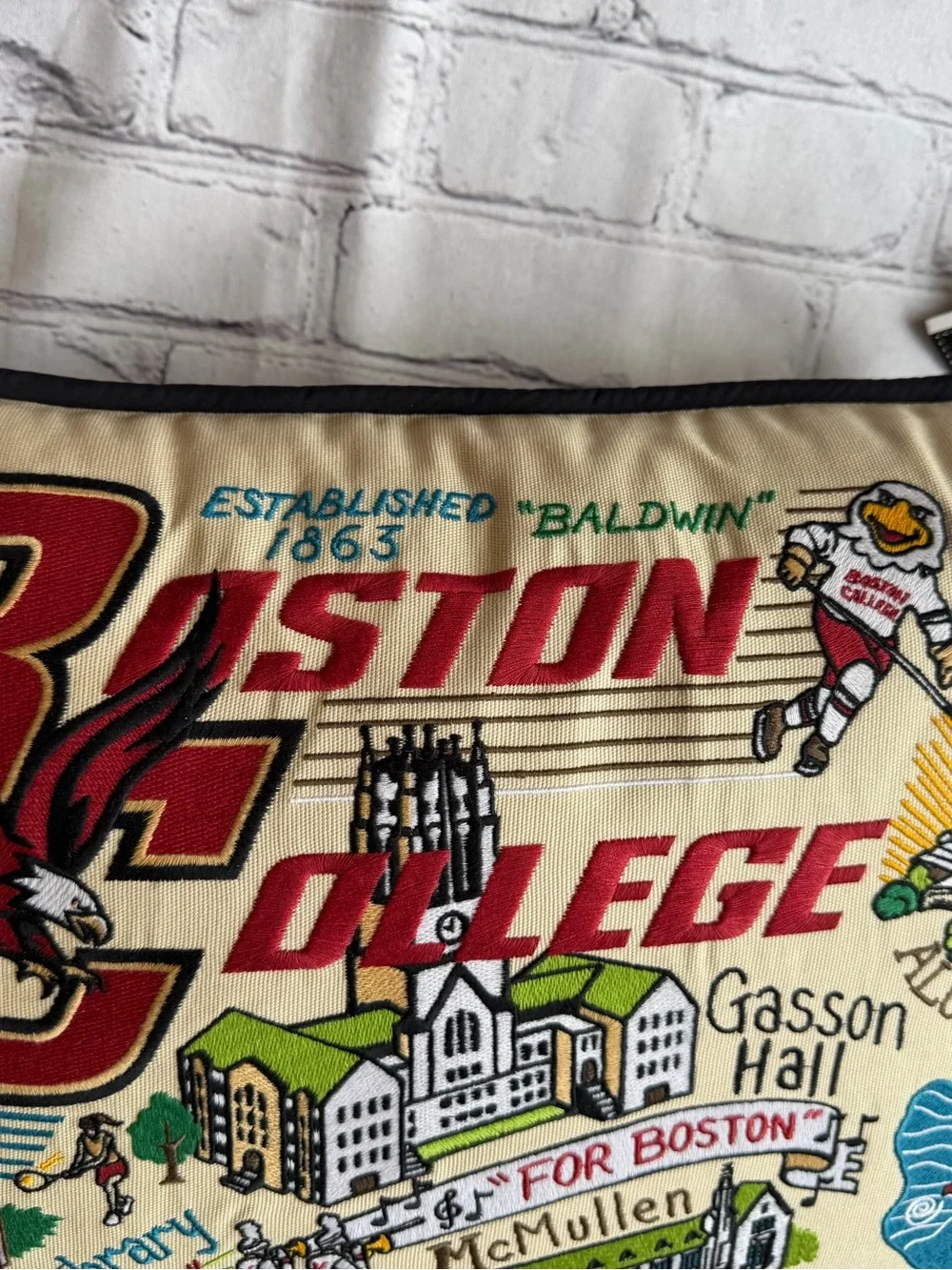 Boston College CatStudio Embroidered Pillow Decorative Throw Gift New Collegiate